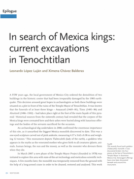 In Search of Mexica Kings: Current Excavations in Tenochtitlan
