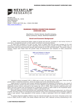 Russian Cinema Exhibition Market Overviwe 2006