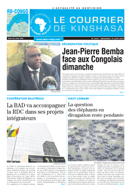 Jean-Pierre Bemba Face Aux Congolais Dimanche