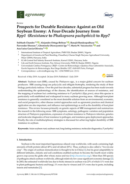 Prospects for Durable Resistance Against an Old Soybean Enemy: a Four-Decade Journey from Rpp1 (Resistance to Phakopsora Pachyrhizi) to Rpp7