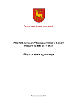 Program Rozwoju Przedsiębiorczości W Gminie Parczew Na Lata 2017-2023