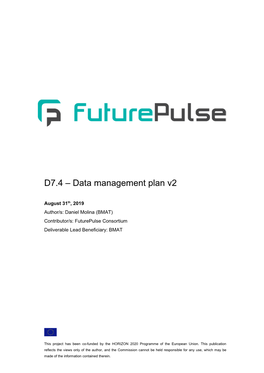 D7.4 – Data Management Plan V2