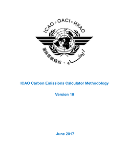 ICAO Carbon Emissions Calculator Methodology Version 10 June 2017