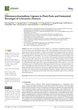 Dibenzocyclooctadiene Lignans in Plant Parts and Fermented Beverages of Schisandra Chinensis