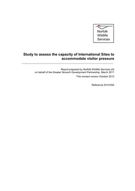 Study to Assess the Capacity of International Sites to Accommodate Visitor Pressure
