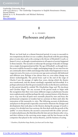 Playhouses and Players