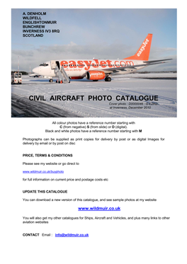 CIVIL AIRCRAFT PHOTO CATALOGUE Cover Photo : D0000046 : G-EZKD at Inverness, December 2010