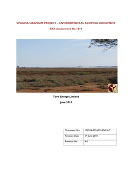 Wiluna Uranium Project – Environmental Scoping Document