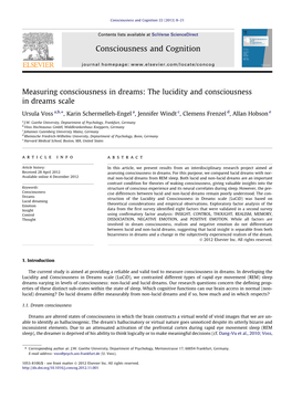 Measuring Consciousness in Dreams