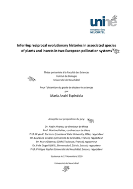 Inferring Reciprocal Evolutionary Histories in Associated Species of Plants and Insects in Two European Pollination Systems