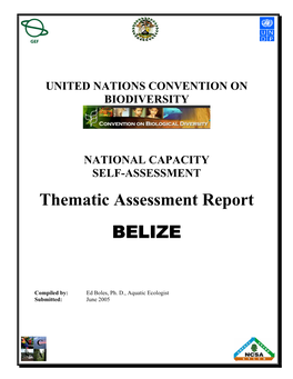 Thematic Assessment Report BELIZE