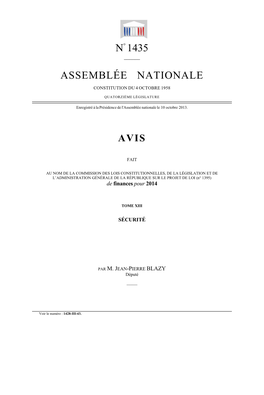 N° 1435 Assemblée Nationale