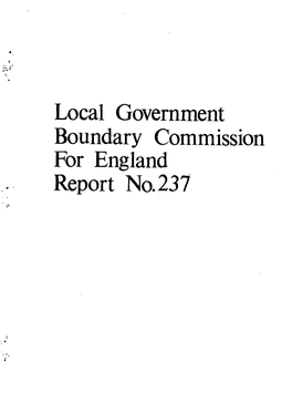 Local Government Boundary Commission for England Report No