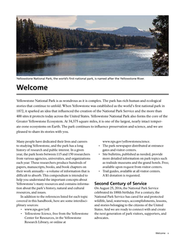 Yellowstone National Park Resources & Issues Front Material