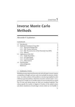 Inverse Monte Carlo Methods