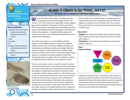 Activity 3: Climate Is Our Friend…Isn't It? : Make an Extinction Polyhedron