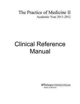 The Practice of Medicine II Academic Year 2011-2012