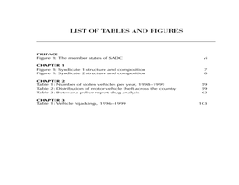 List of Tables and Figures Abbreviations and Acronyms