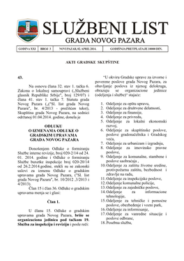 43. Na Osnovu ~Lana 32. Stav 1. Ta~Ka 6