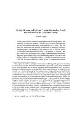 Journal of the Oxford Centre for Buddhist Studies, Vol. 7, November