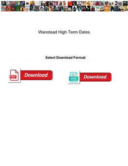 Wanstead High Term Dates