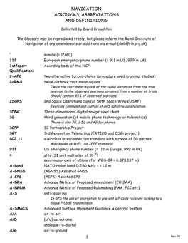 Glossary Nov 09