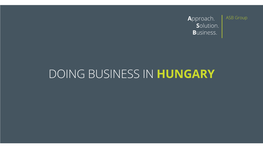 Doing Business in Hungary Economic Overview