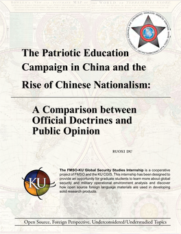 The Patriotic Education Campaign in China and the Rise of Chinese Nationalism