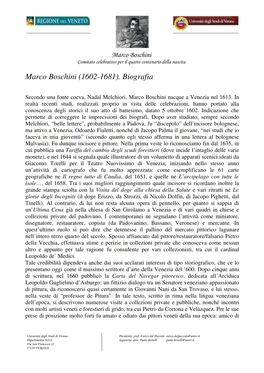 Marco Boschini (1602-1681). Biografia