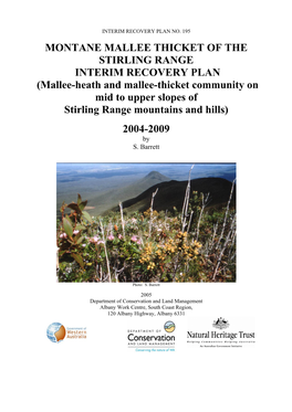 Montane Mallee Thicket Community of the Stirling Range536.83 KB