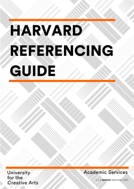 UCA Harvard Referencing Guide