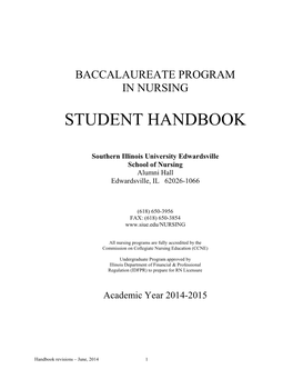 Baccalaureate Program in Nursing