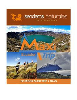 ECUADOR MAXI TRIP 7 DAYS Ecuador.Pdf