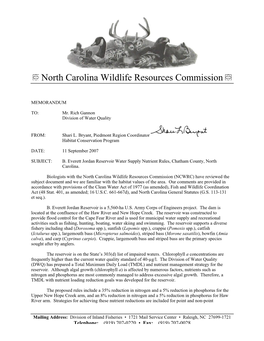 North Carolina Wildlife Resources Commission