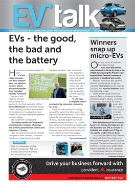 Evs - the Good, Winners the Bad and Snap up Micro-Evs the Battery Ur Two Micro-EV Winners Have Been Found