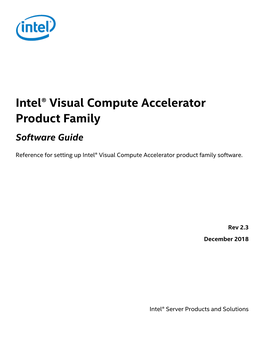 Intel® Visual Compute Accelerator Product Family Software Guide