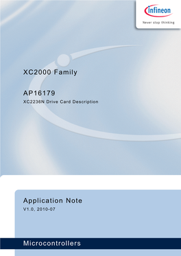XC2000 Family AP16179 Microcontrollers Application Note
