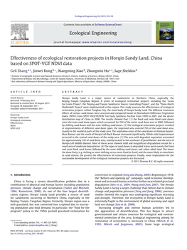 Effectiveness of Ecological Restoration Projects in Horqin Sandy Land, China