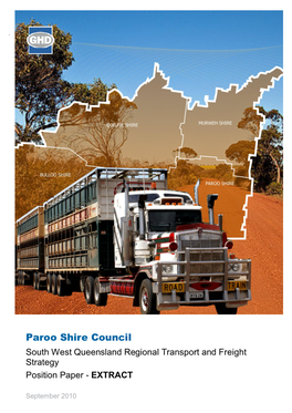 Paroo Shire Council South West Queensland Regional Transport and Freight Strategy Position Paper - EXTRACT