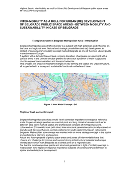 Development of Belgrade Public Space Areas 44 Th ISOCARP Congress2008