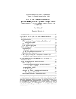 Rise of the Api Copyright Dead?: an Updated Epitaph for Copyright Protection of Network and Functional Features of Computer Software