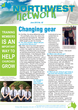 Changing Gear That’S Just What You Do – It Doesn’T Mean Everyone Leads TRAINING I’D Like to Discuss SERVING in NWA As a