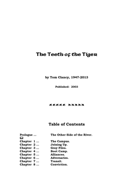 The Teeth of the Tiger