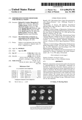 (12) United States Patent (10) Patent No.: US 6,406,876 B1 Gordon Et Al