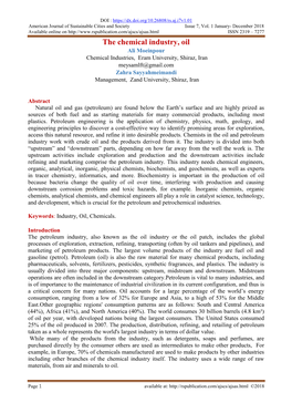 American Journal of Sustainable Cities and Society Issue 7, Vol