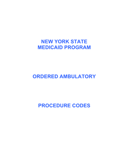 Procedure Codes