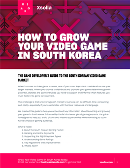 The Game Developer's Guide to the South Korean Video