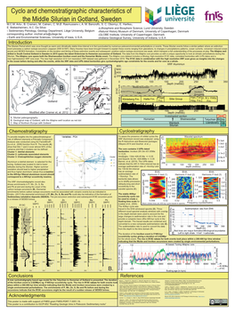 Cyclo and Chemostratigraphic Characteristics of the Middle Silurian in Gotland, Sweden M.C.M