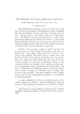 The Geology of Cuban Petroleum Deposits