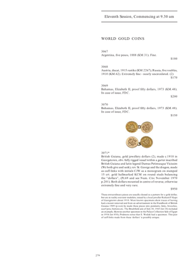 Eleventh Session, Commencing at 9.30 Am WORLD GOLD COINS